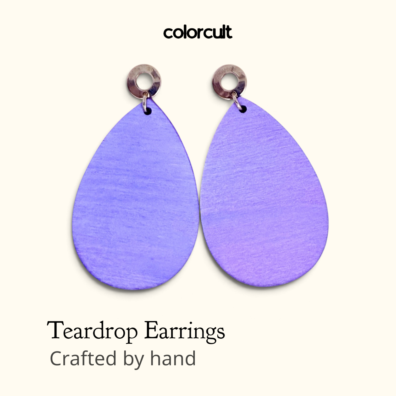Lavender Teardrop Earrings