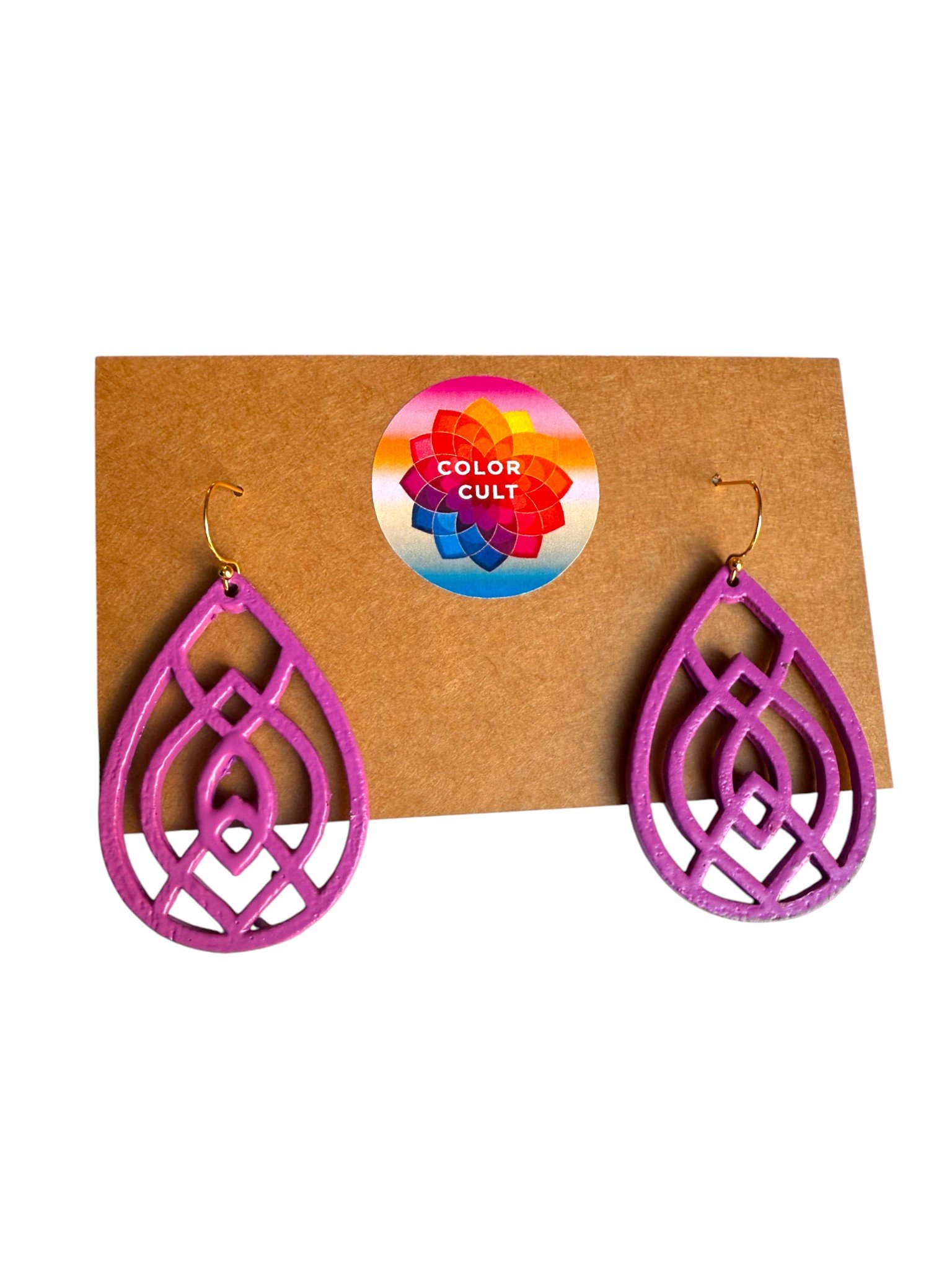 Cameo 3 Teardrop Earrings by Color Cult