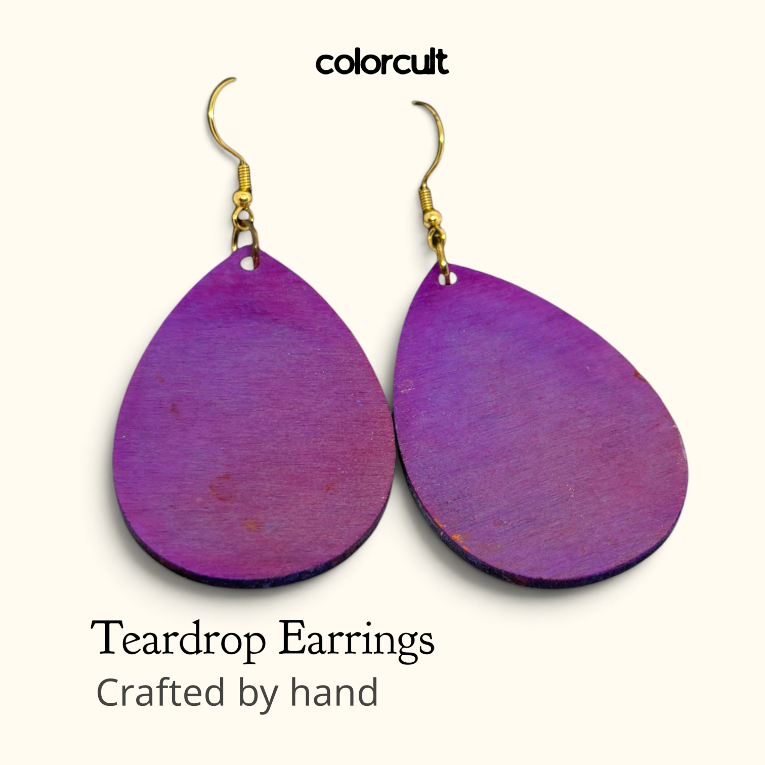 Hot Plum Teardrop Earrings