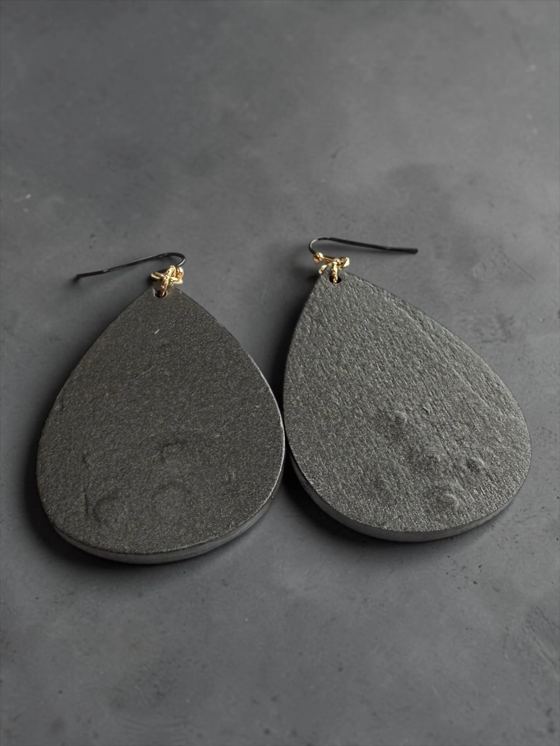 Ebony Teardrop Earrings by Color Cult