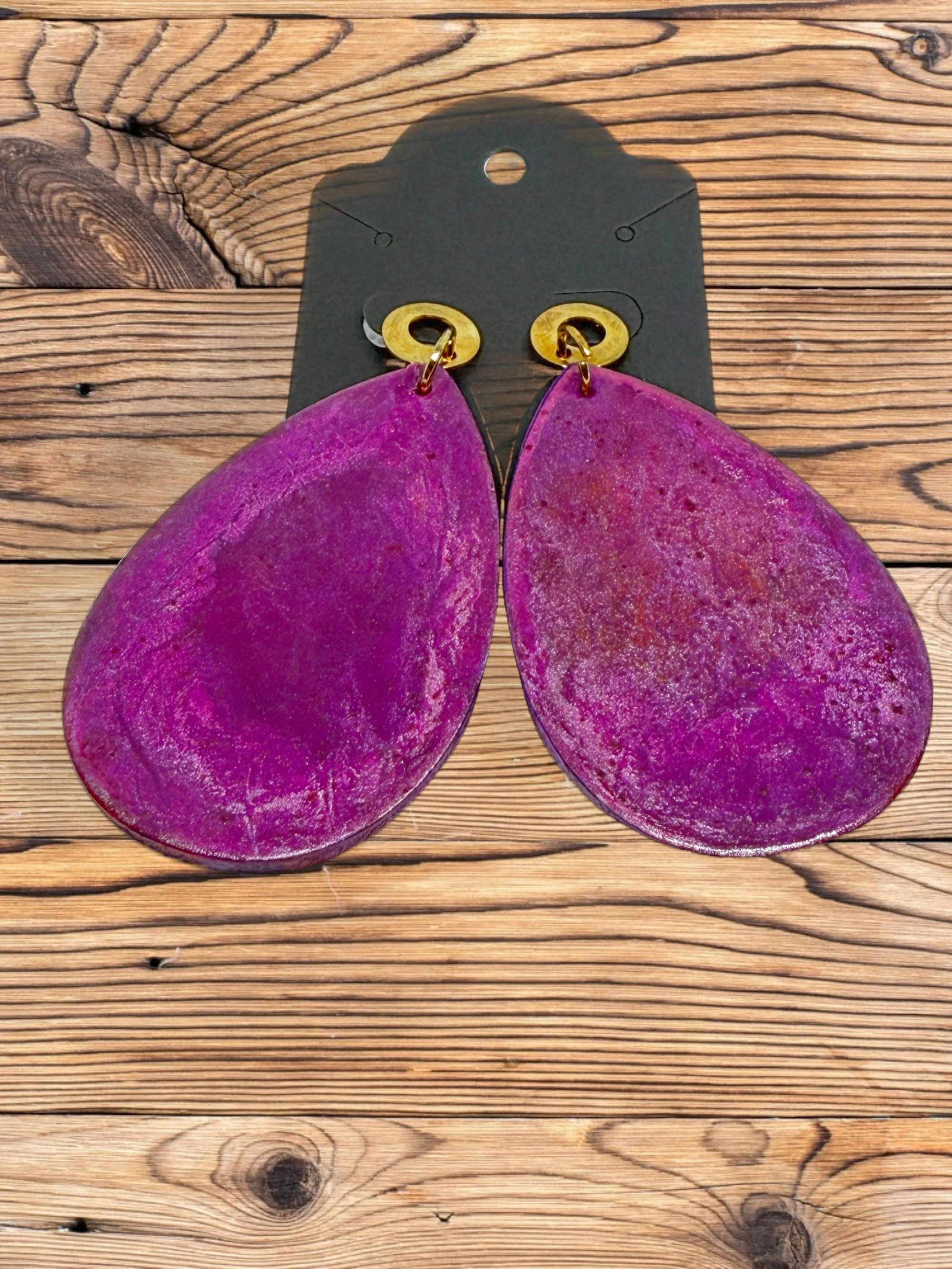 Distressed Royalty Teardrop Earrings by Color Cult