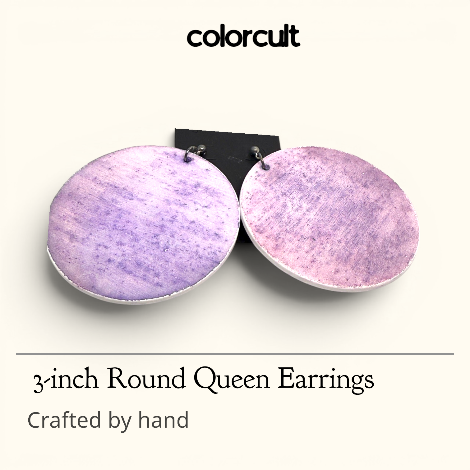 Violet Whitewash Queen Earrings