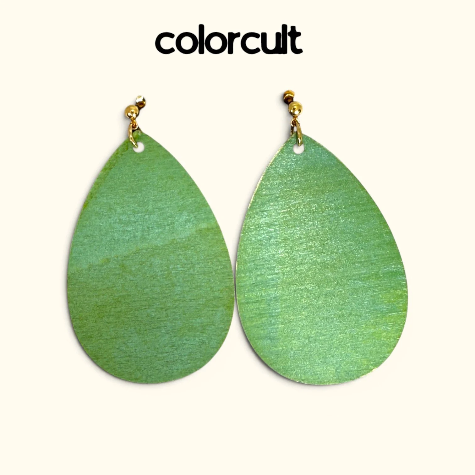 Wheatgrass Teardrop Earrings