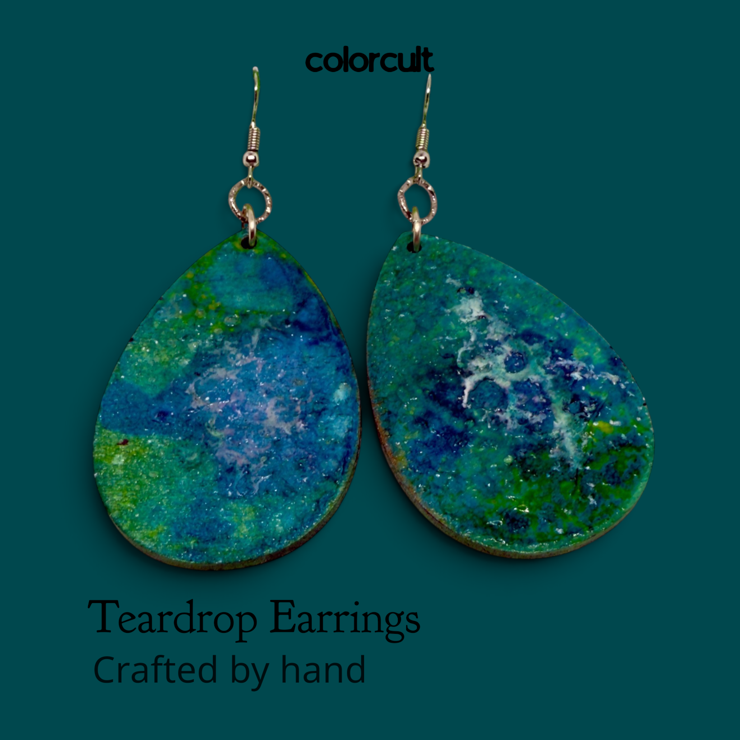 Deep Sea Teardrop Earrings