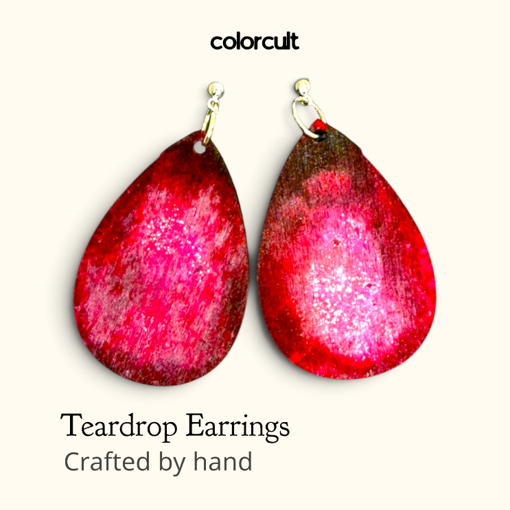 Cherry Frostie Teardrop Earrings