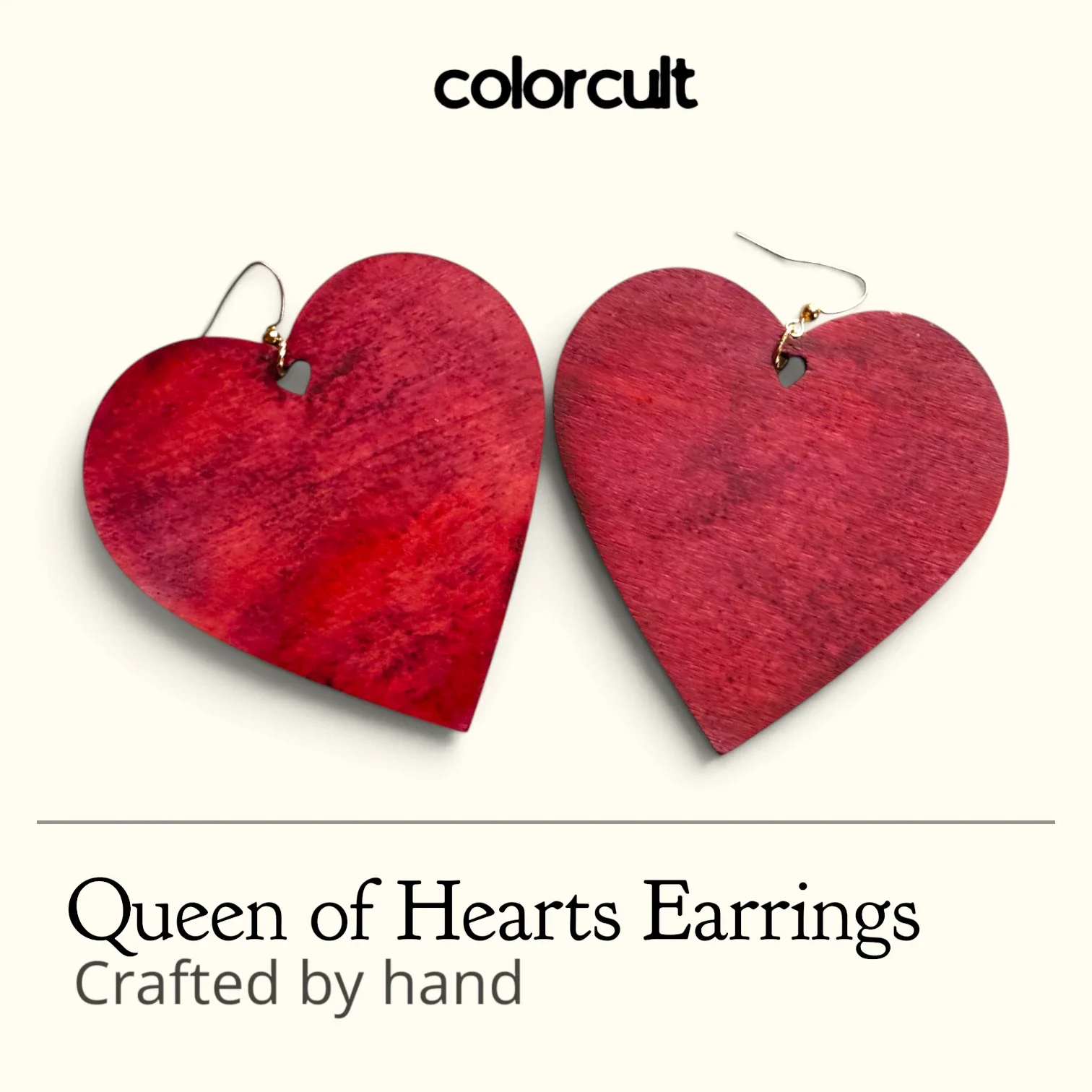 Red Velvet Queen of Hearts Earrings