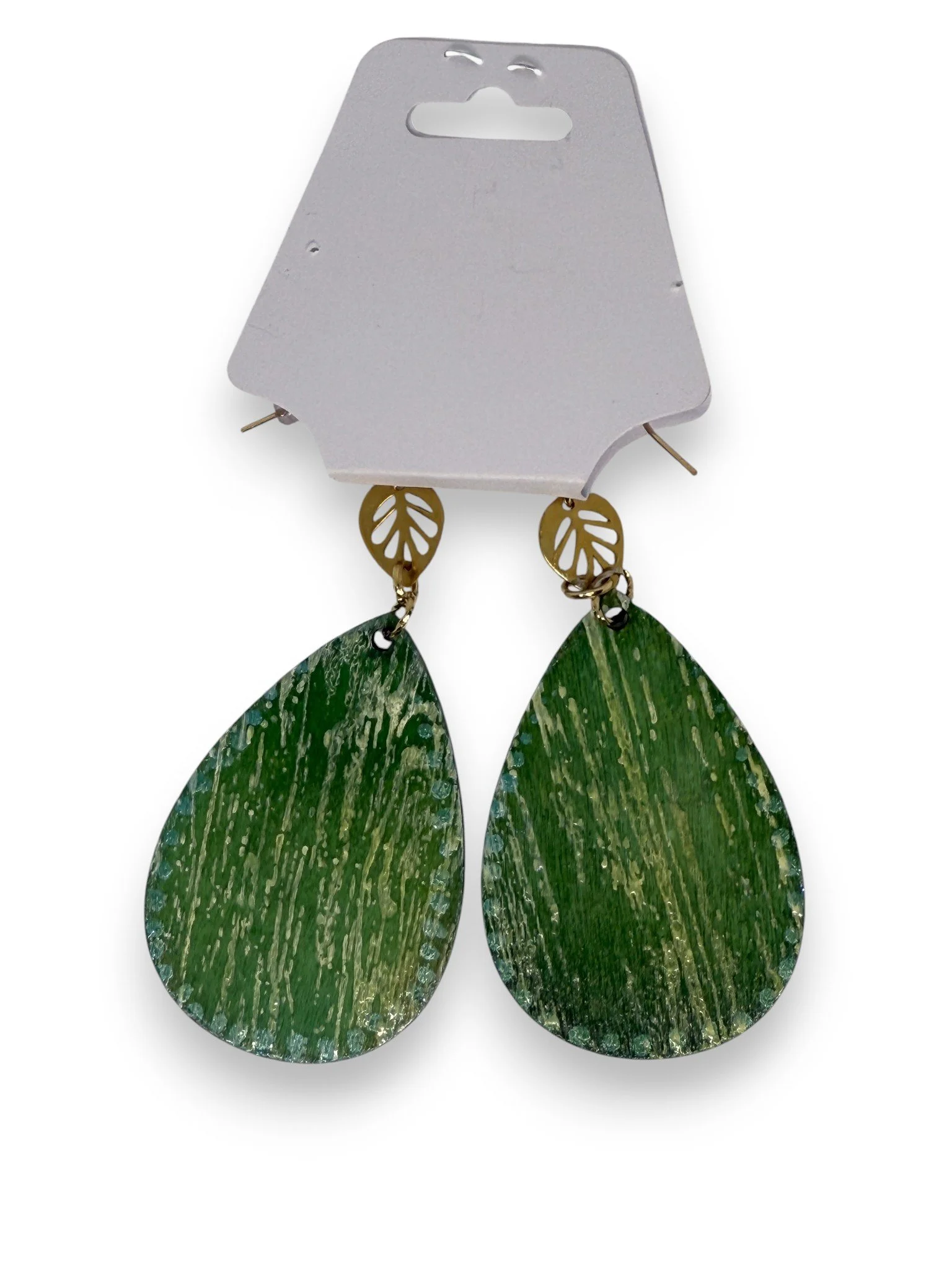 Leaf Teardrop Earrings by Color Cult