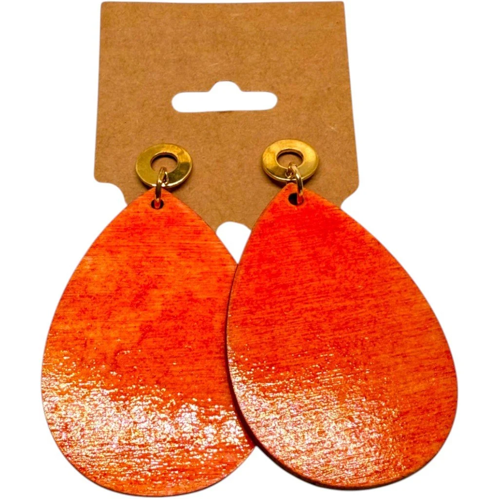 Squash Gloss Teardrop Earrings by Color Cult