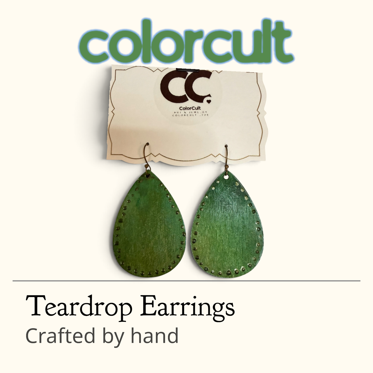 Grass Teardrop Earrings
