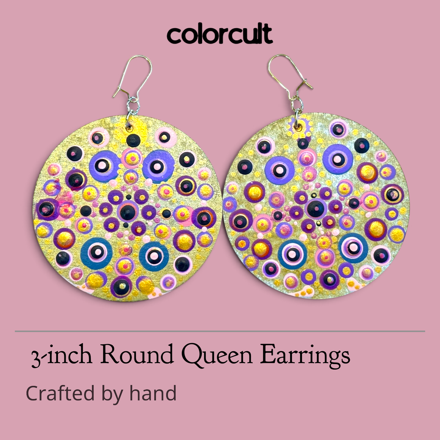 Gilded Mandala Queen Earrings