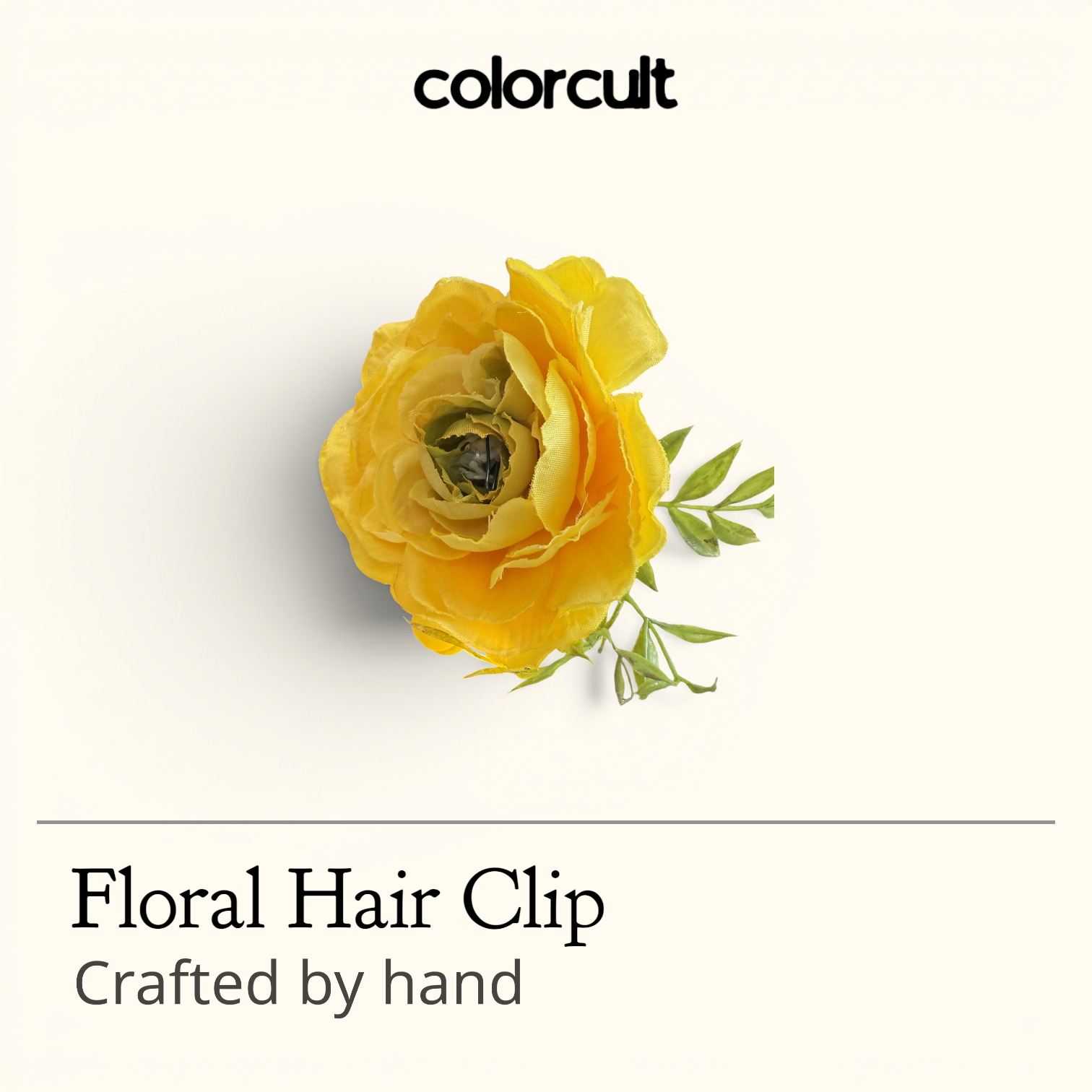 Yellow Persian Buttercup - Floral Hair Clip