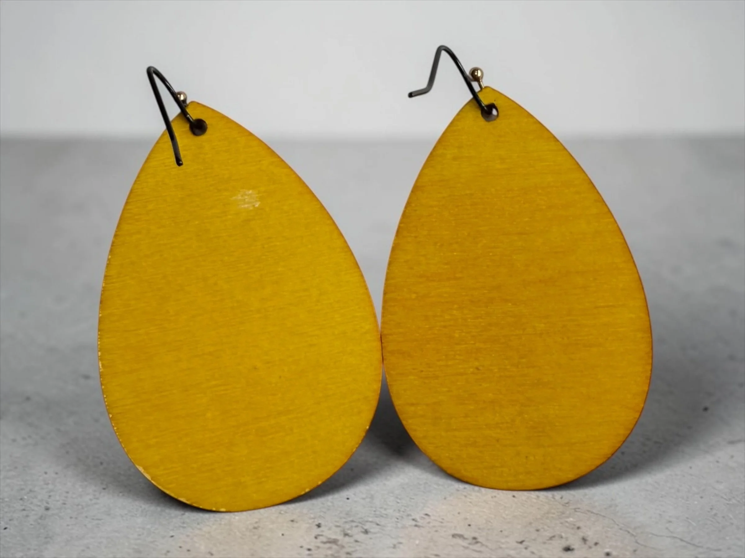 Yellow Star Teardrop Earrings by Color Cult