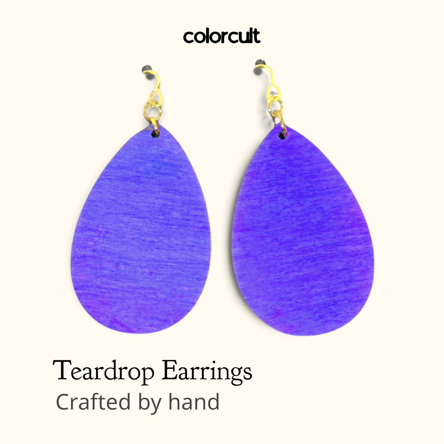 Purple Perp Teardrop Earrings