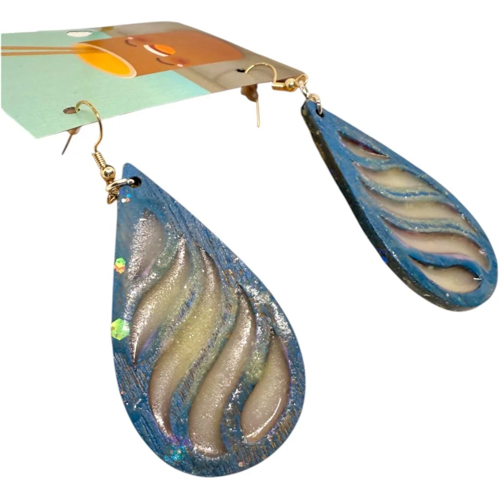 Night Waves Teardrop Earrings by Color Cult