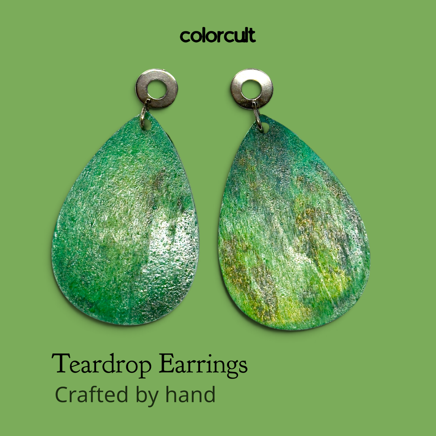 Deep Emerald Teardrop Earrings