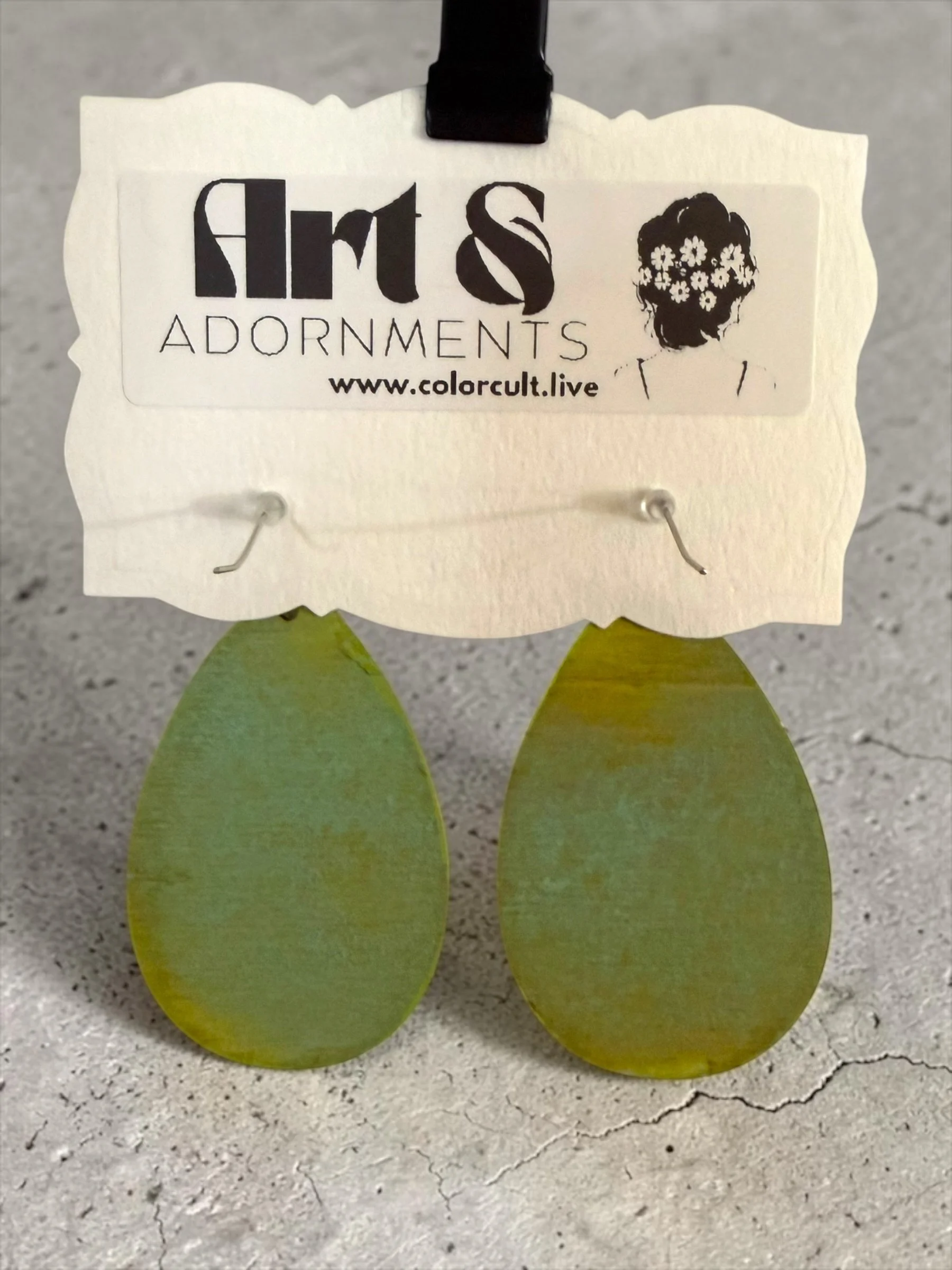 Fern Teardrop Earrings by Color Cult