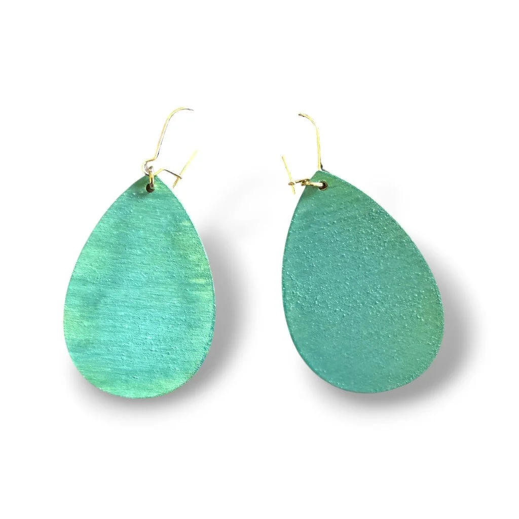 Mint Teardrop Earrings by Color Cult