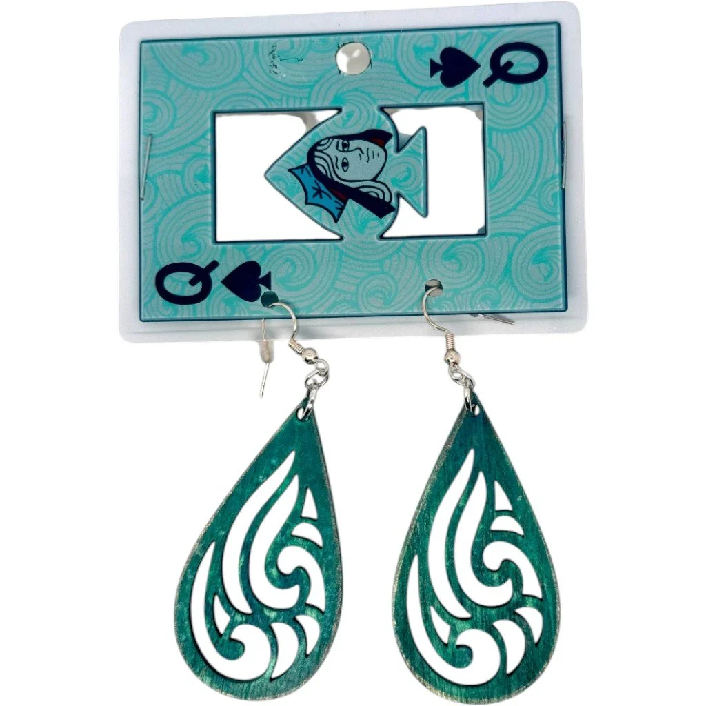 Vivid Teal Teardrop Earrings by Color Cult