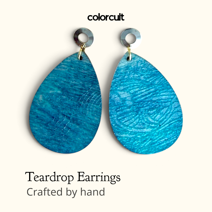 Aqua & Silver Seas Teardrop Earrings