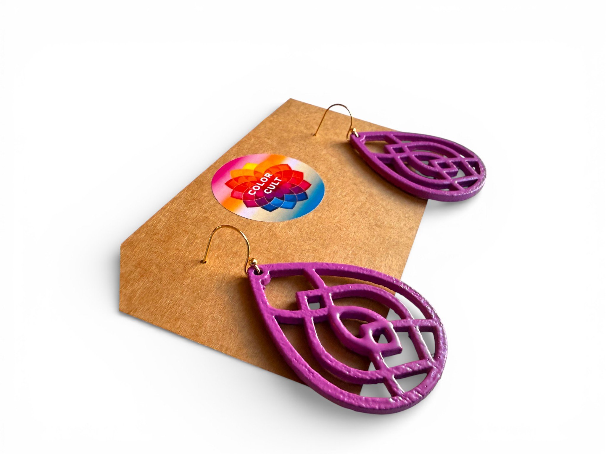 Cameo 3 Teardrop Earrings by Color Cult