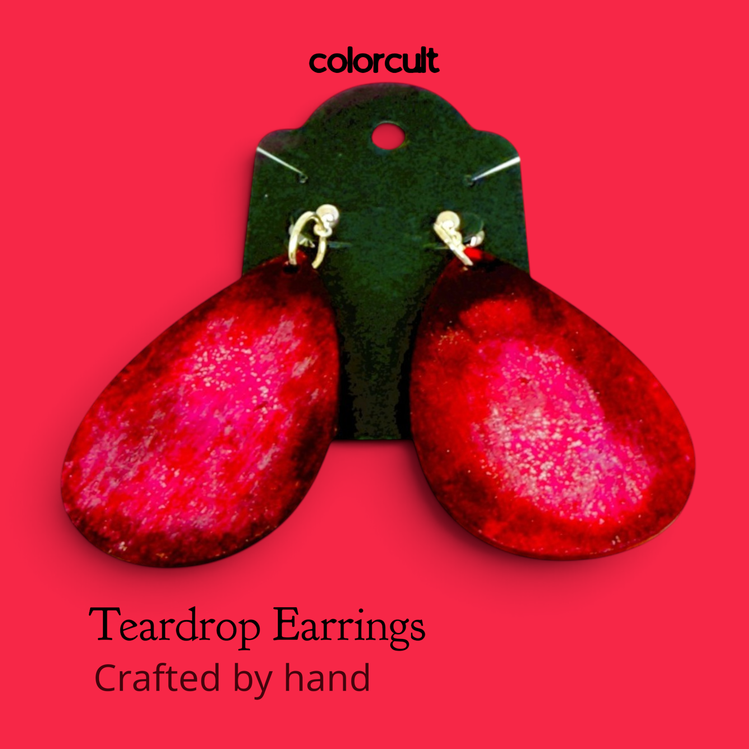 Cherry Frostie Teardrop Earrings