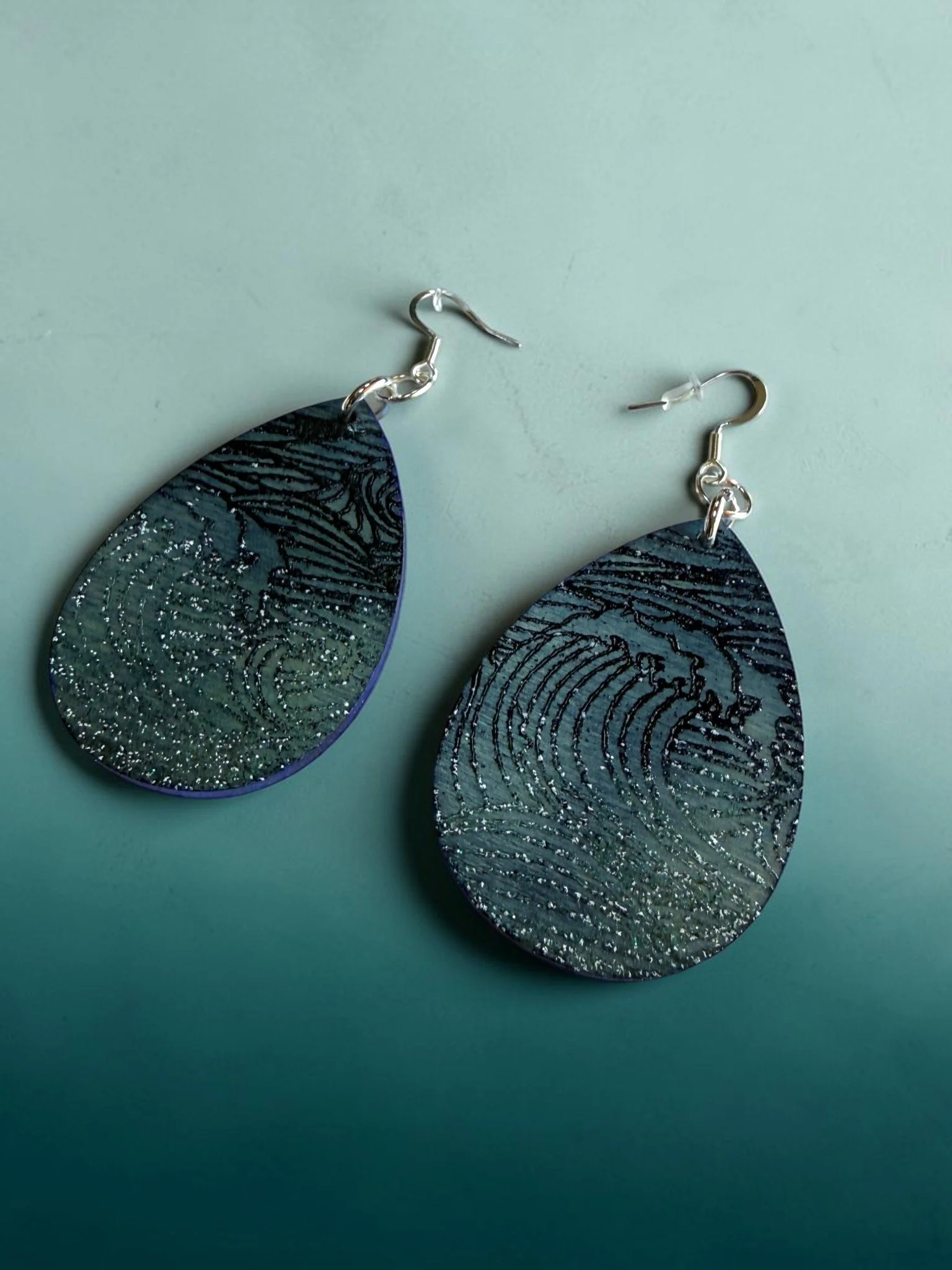 Japanese Seas Teardrop Earrings by Color Cult
