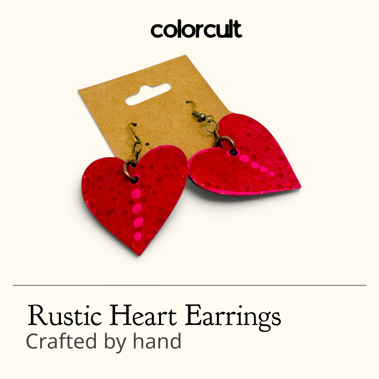 Hot 'n Cold Rustic Heart Earrings