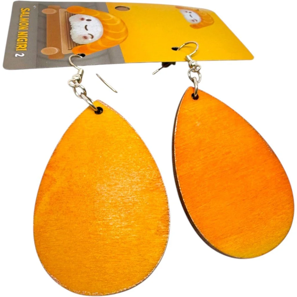 Tangerine Teardrop Earrings by Color Cult