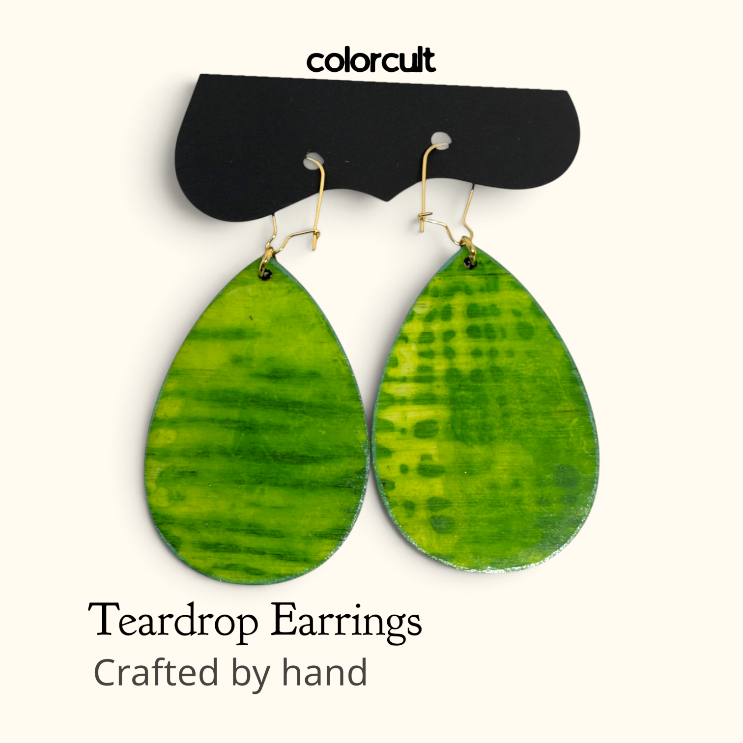 Chartreuse Teardrop Earrings