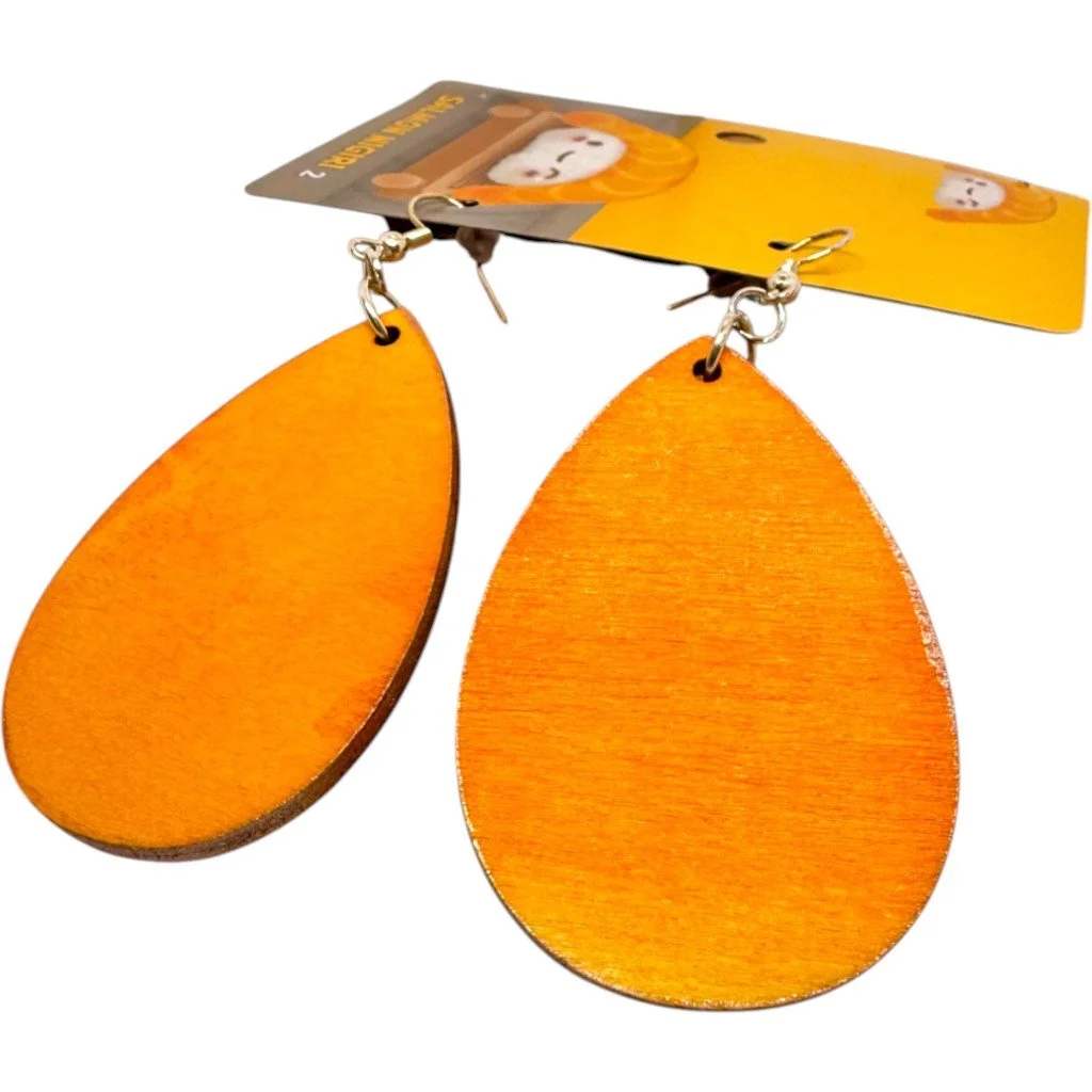 Tangerine Teardrop Earrings by Color Cult