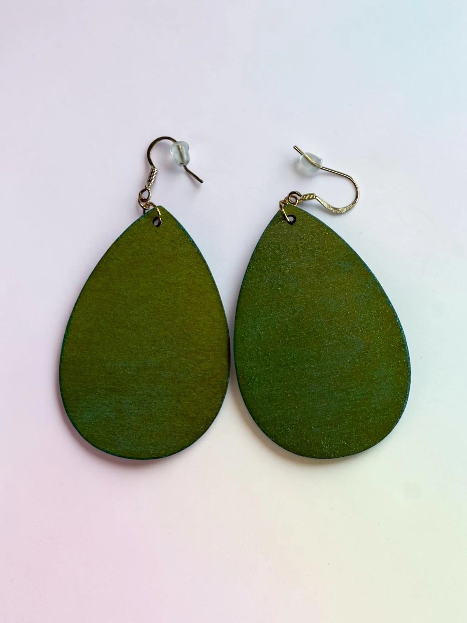 Pistachio Teardrop Earrings by Color Cult