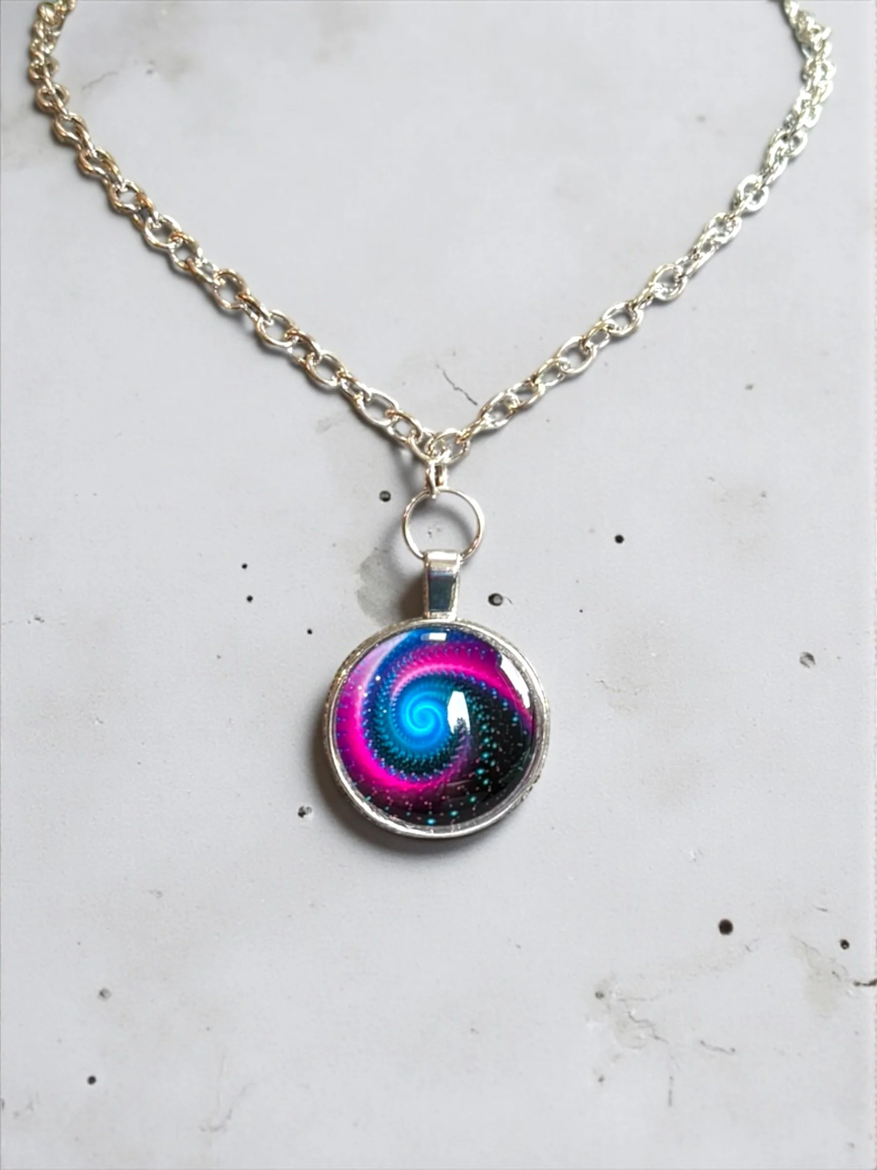Galactic Swirl Pendant Necklace