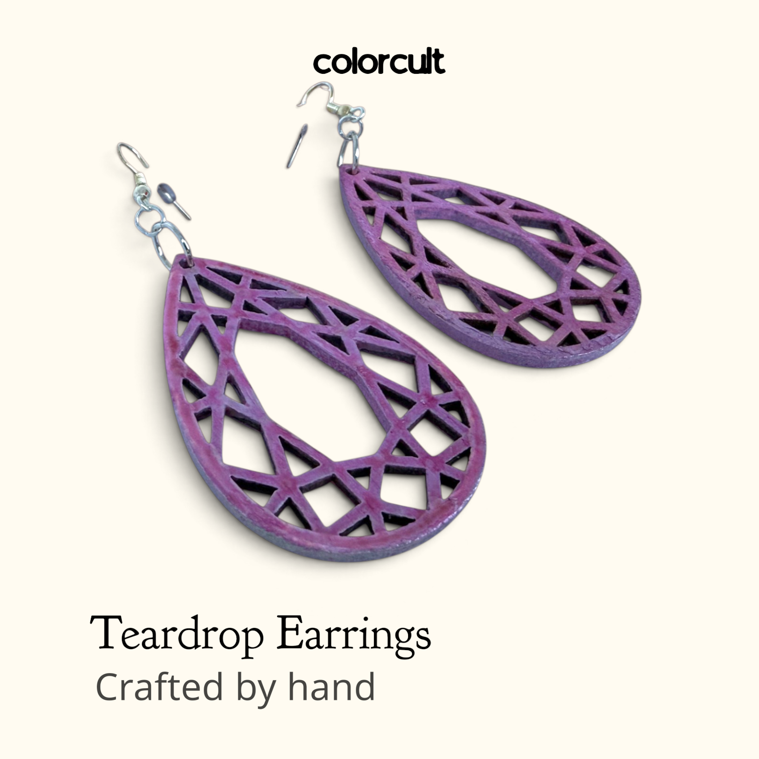 Pink Cameo Teardrop Earrings
