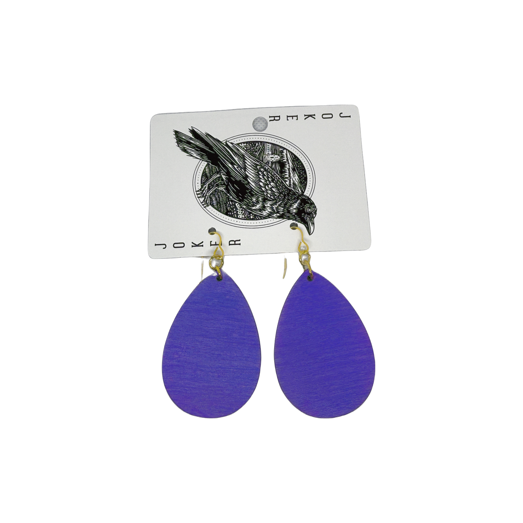 Purple Perp Teardrop Earrings by Color Cult
