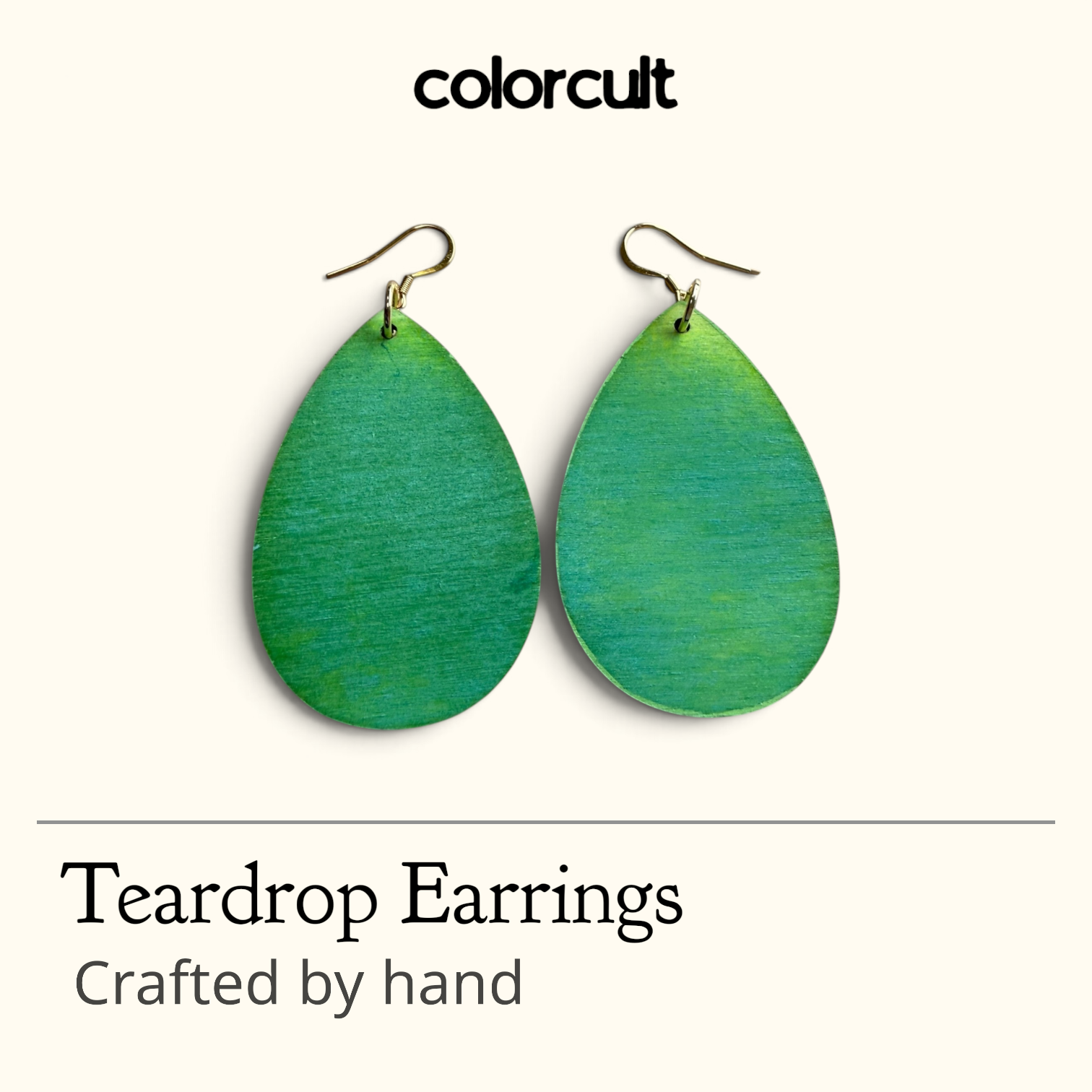 Reversible Hand-painted Teardrop Earrings