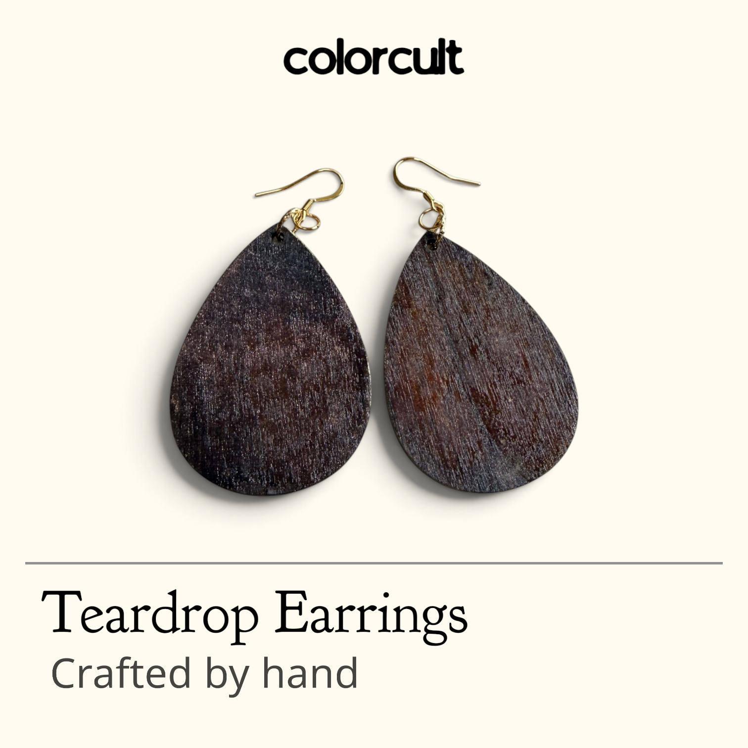 Espresso Teardrop Earrings by Color Cult