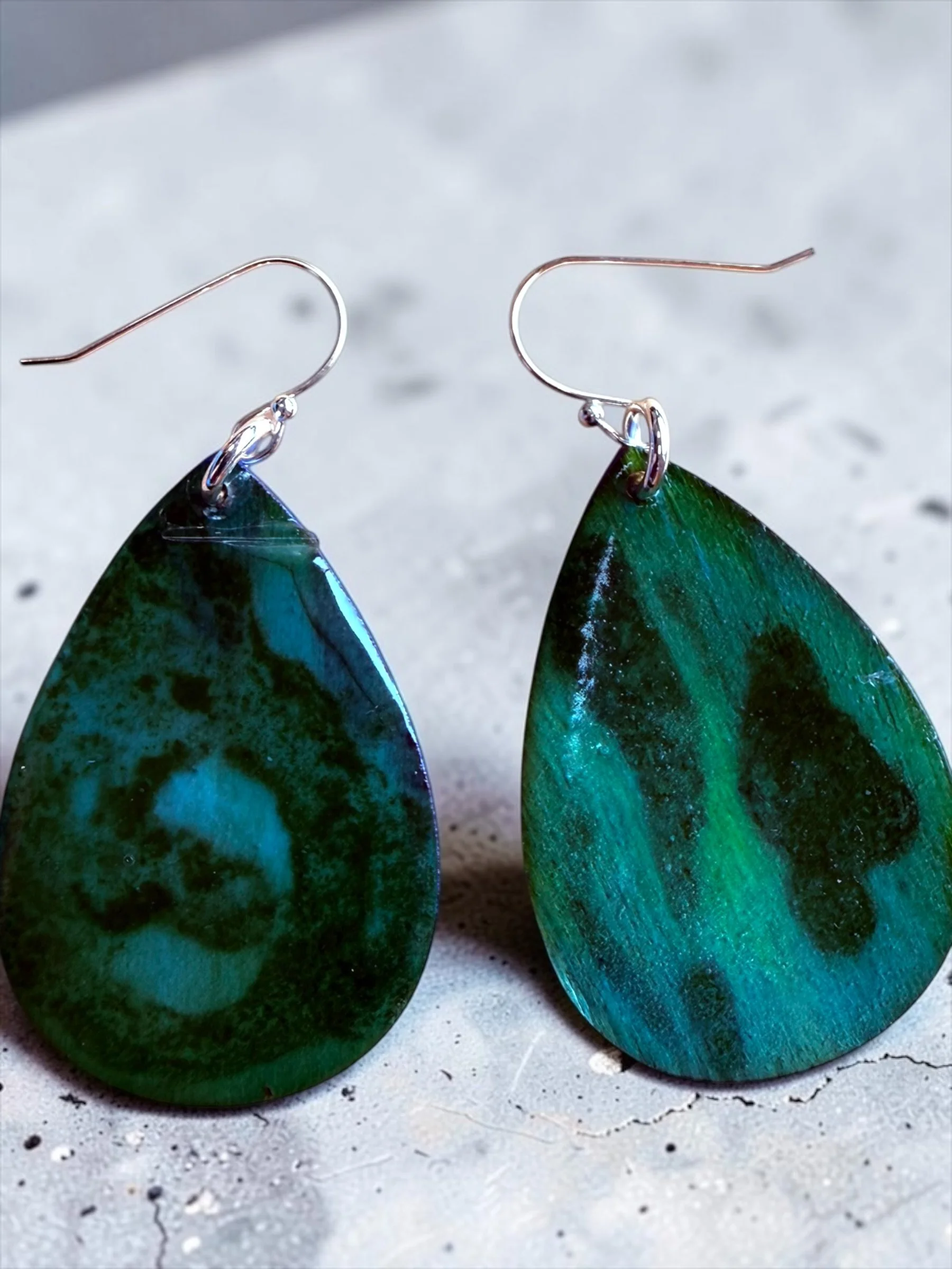 Reversible Glow in the Dark Teardrop Earrings by Color Cult