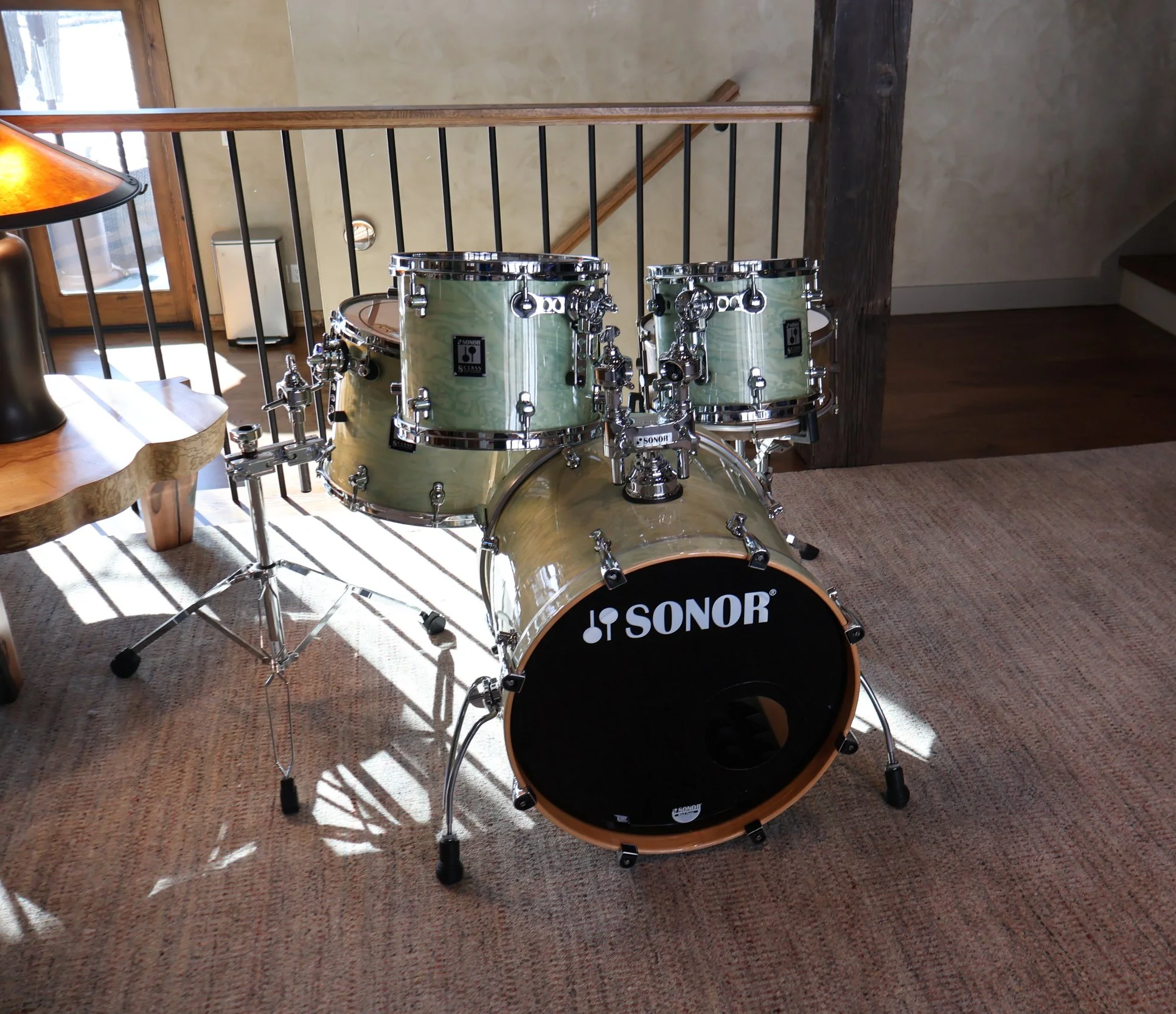 2000’s Sonor S-Class Pro - Aqua Green German Made Vertical Grain