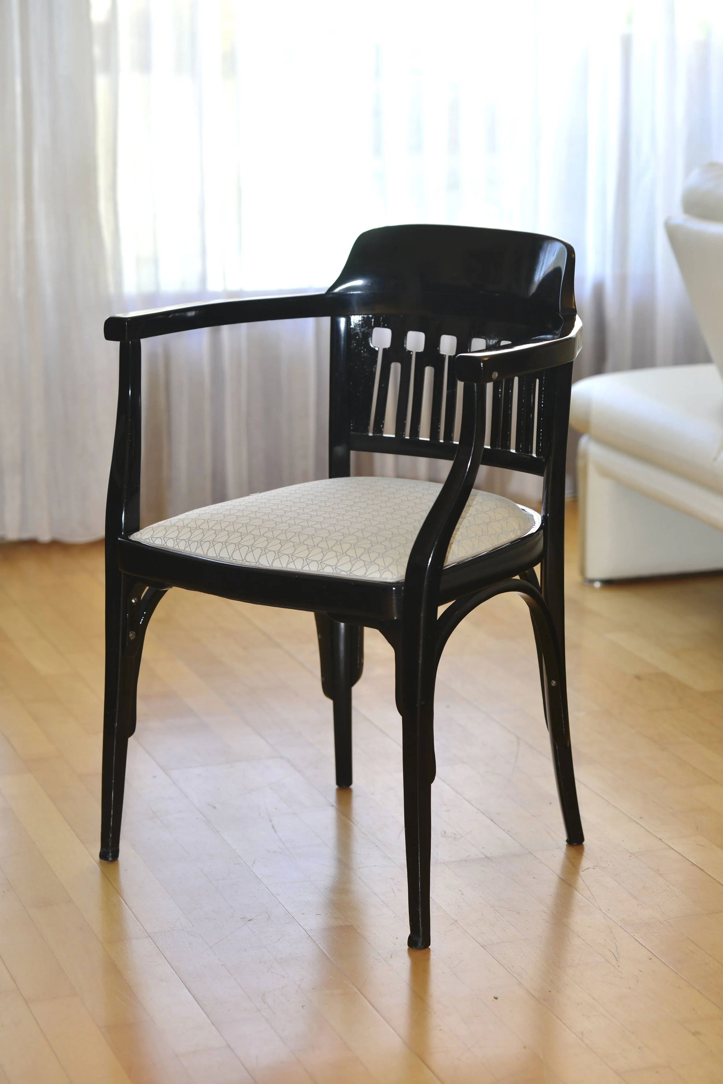 Original Jugendstil Armlehnstuhl, Otto Wagner/Gustav Siegel, Jacob & Josef Kohn, Wien, um 1899