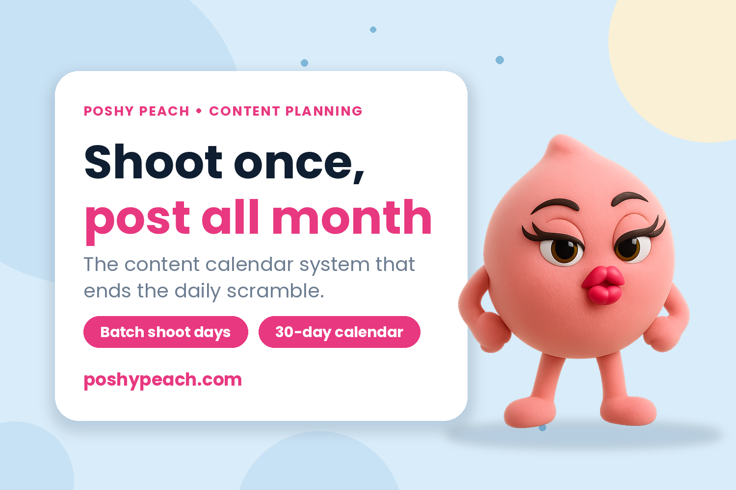Shoot Once, Post All Month: The Content Calendar System That Ends the Daily Scramble
