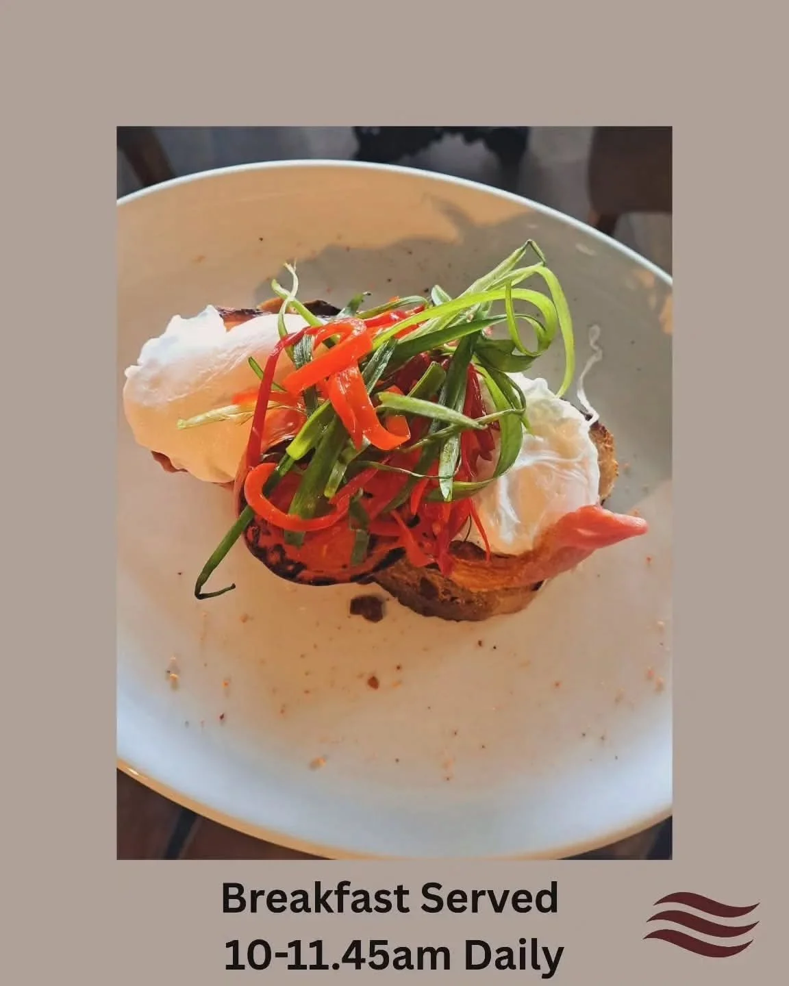 Start you week right!

We serve breakfast every single day from 10-11.45am