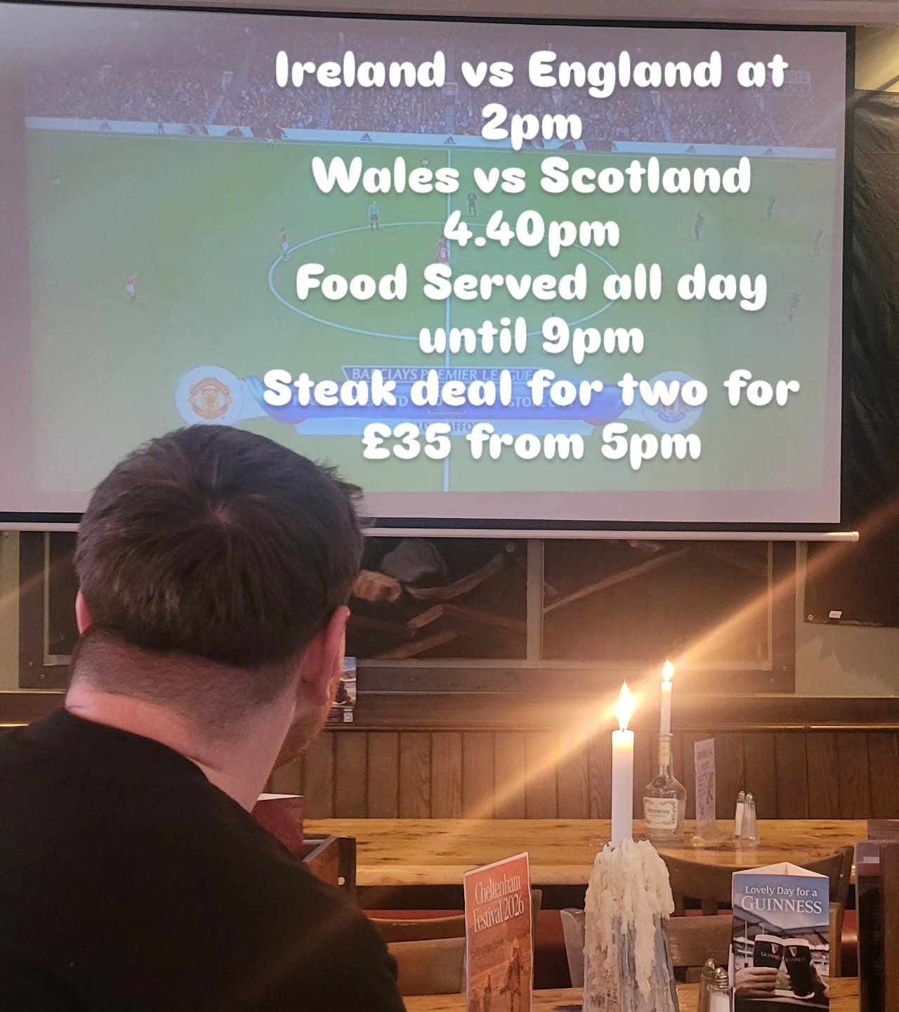 Why not pop down to the Portside Inn today?
Food served until 9pm
6 Nations shown live on the big screen and Tvs around the bar!
Steak deal for 2 for &pound;35 tonight!
Great local Craft Beers
Guinness and Beamish on draught