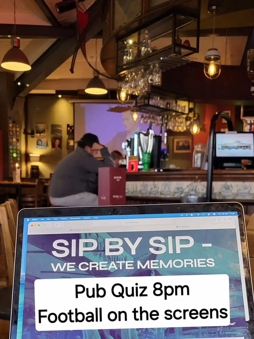 Tonight we have our pub quiz from 8pm!
We will also be showing the football tonight on our big screen.