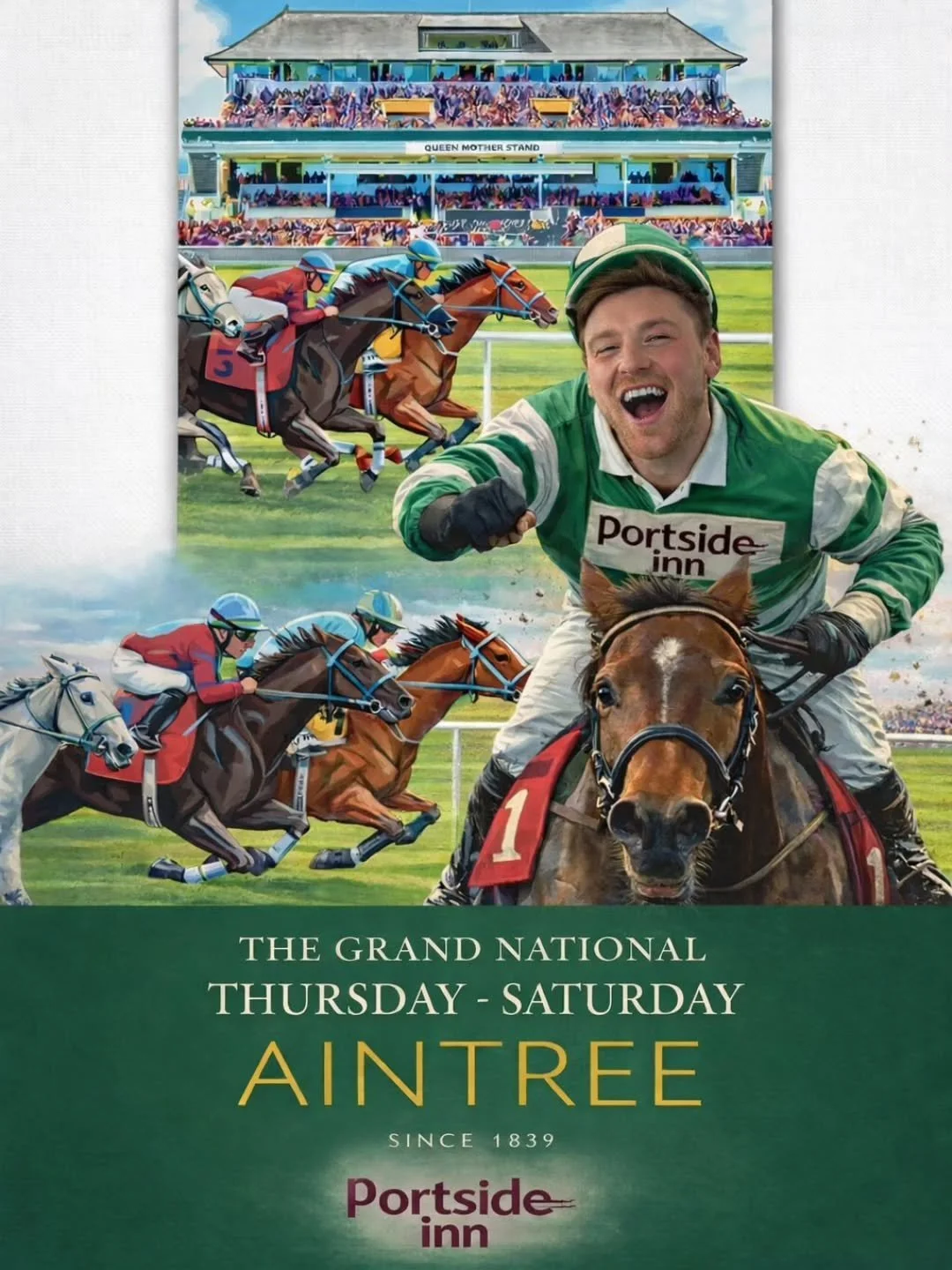 Join us for the Aintree Grand National Festival! Thursday - Saturday this week!
Live on all screens!
Food served all day! 
Table Service. 
Reserve your seat now! 
Www.portsideinn.uk/contact