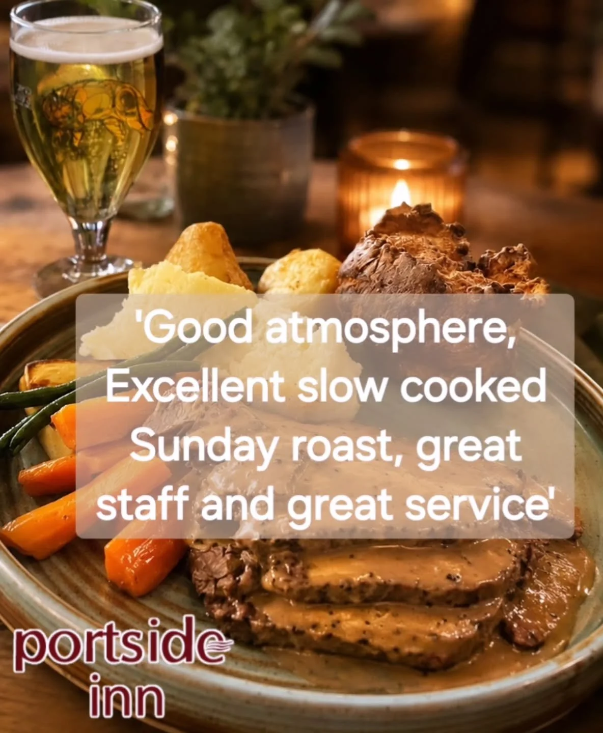 Sundays with us...
Walkins welcome
Book online: www.portsideinn.uk/contact ot phone 02890771422