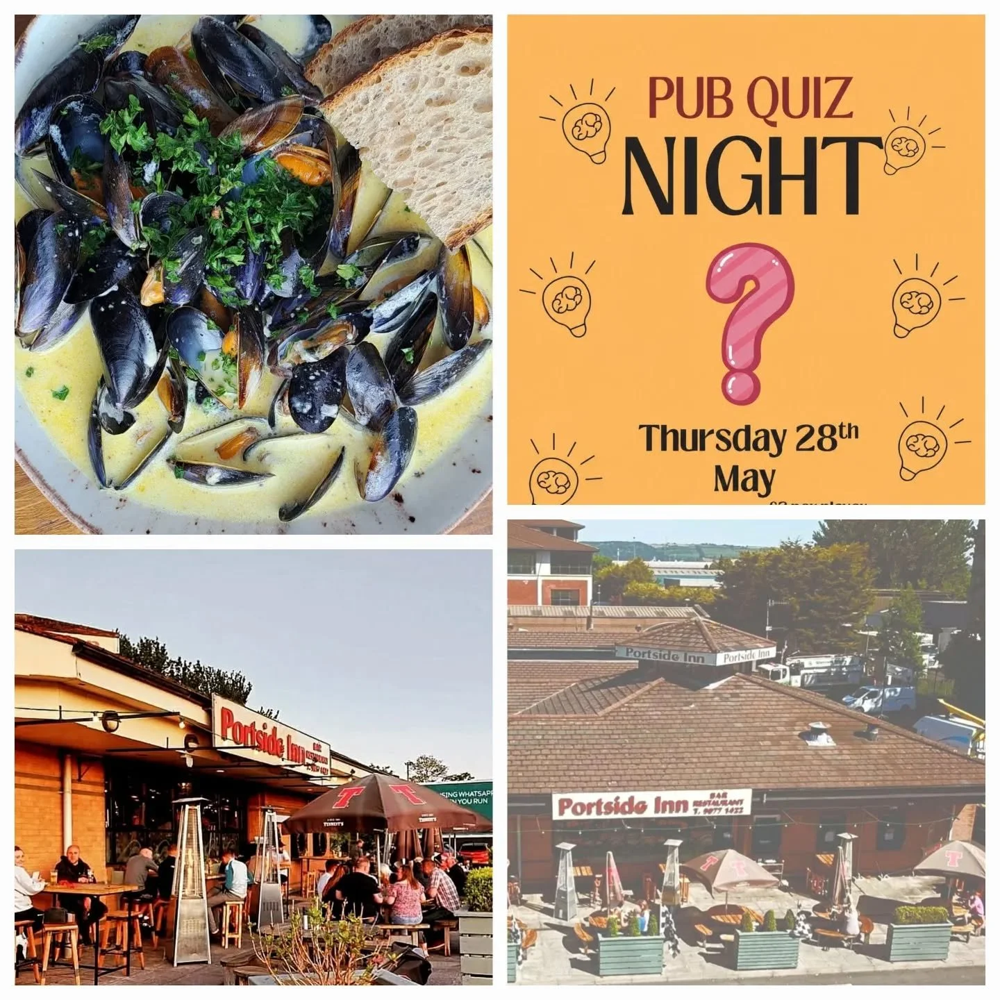 Sun all day ☀️

Drinks and Food in the sun, pub quiz tonight at 8pm - bring the team!