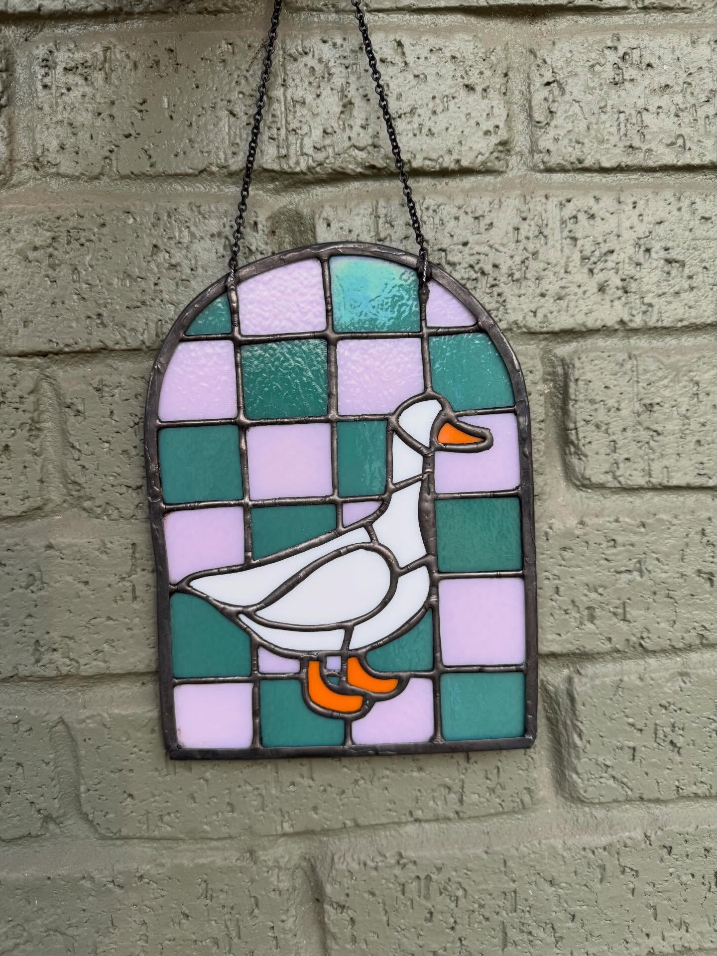 This is a goose stan account now 🪿 
.
Seriously though, I love him so much and cannot wait to make more!! What color combos do y&rsquo;all want to see for the backgrounds?! Let us know in the comments! 
.
Swipe to see this cutie backlit and then swi