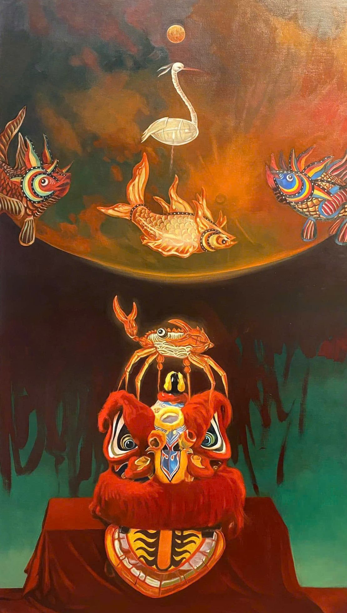 Full Moon Festival, 2024. Oil on canvas