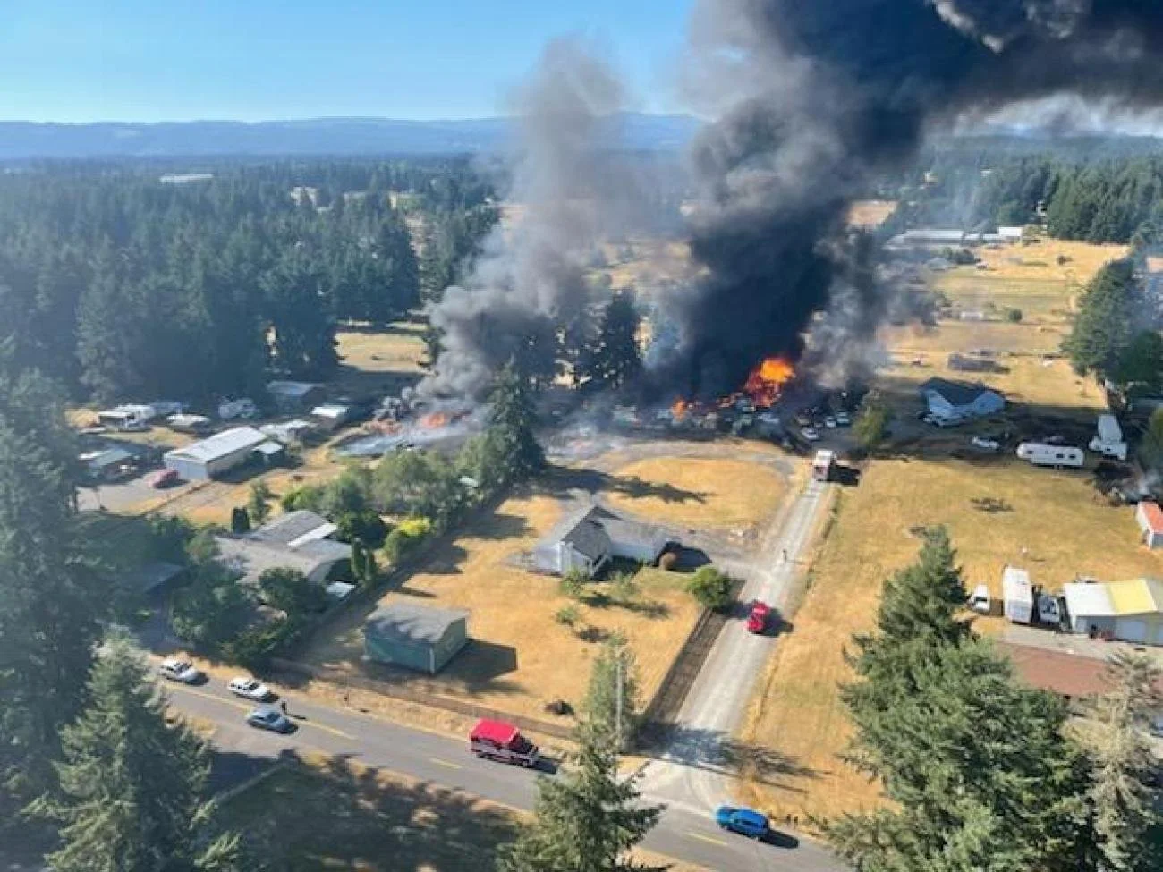 Wildfire in WA. Photo from  WA Department of Natural Resources.