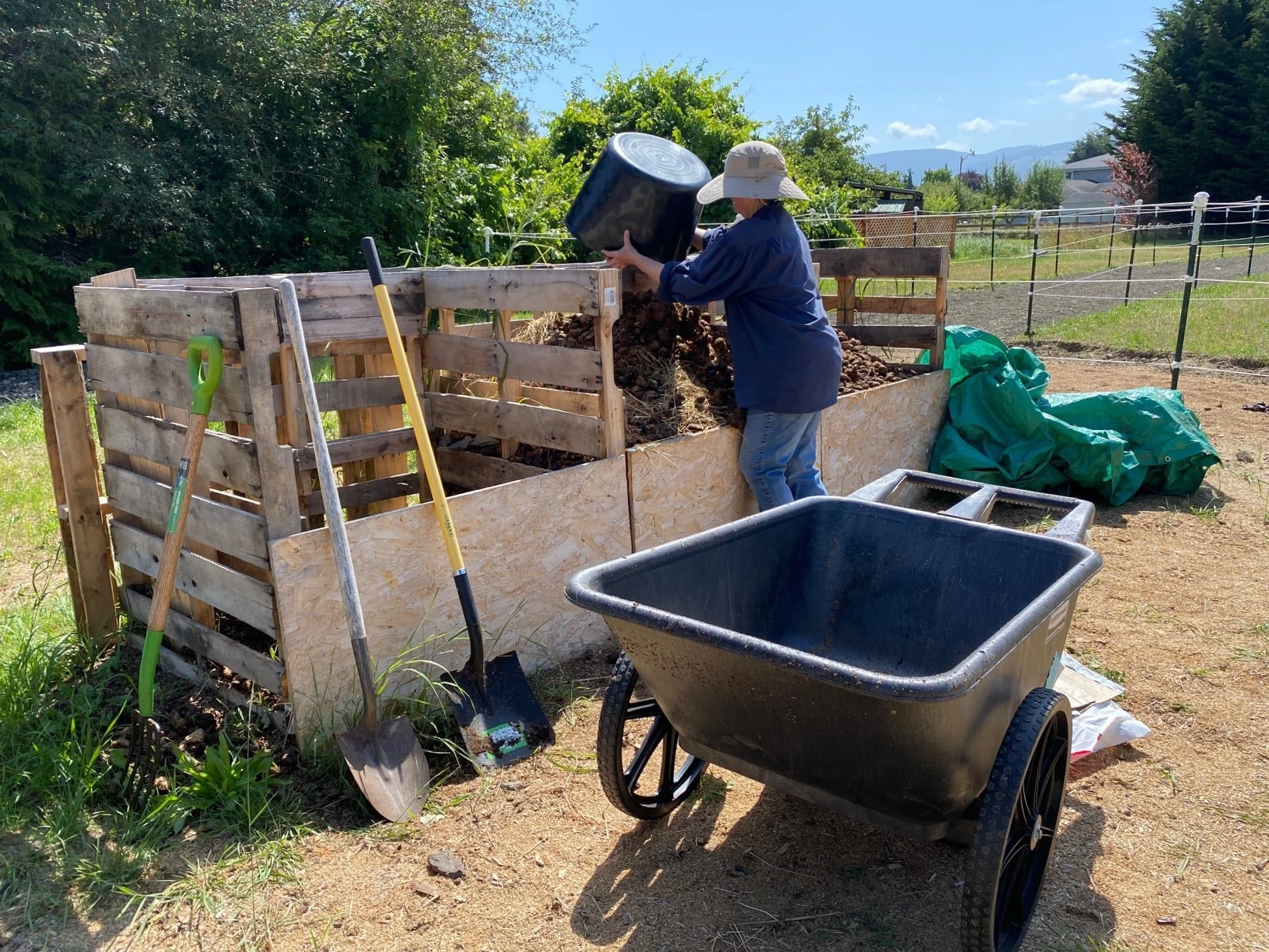 Conservation District member working on a manure storage project
